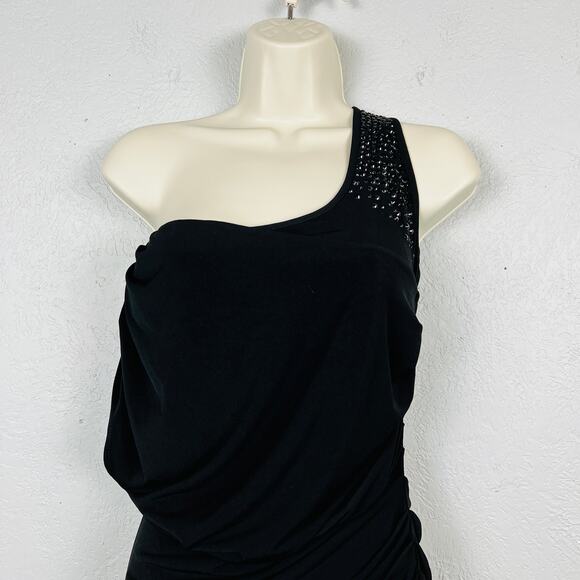 NEW! Cache Studded Black Wiggle Dress Bodycon Y2K Mini - XS - Picture 2 of 5